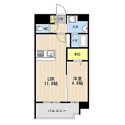 LIBTH菊陽227 1LDKの間取図画像