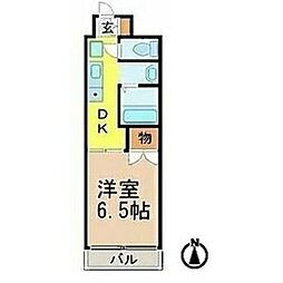 セントラル瑞穂 1DKの間取図画像