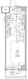 クレヴィスタ戸田 1Kの間取図画像