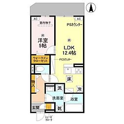 COCORU平野西 1LDKの間取図画像
