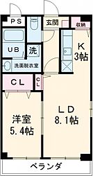 ノーウェジアンウッド石山寺 1LDKの間取図画像