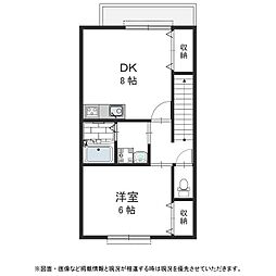 メゾン・ニュー池島2A 1DKの間取図画像