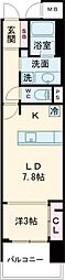 ザ・プレミアム長崎駅前 1LDKの間取図画像