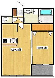 ADVANCE武蔵野台 1LDKの間取図画像