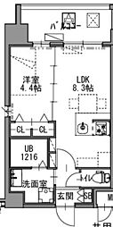 福岡市中央区渡辺通5丁目マンション 1LDKの間取図画像