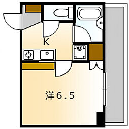 スカイNフルタ 1Kの間取図画像