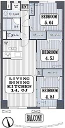 フォレストリア足利新山 3LDKの間取図画像