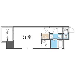 エステート・モア祇園 1Kの間取図画像