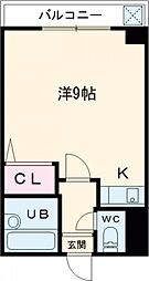 アップルハウス ワンルームの間取図画像
