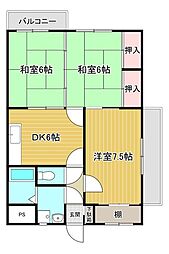 ベルジュ 3DKの間取図画像