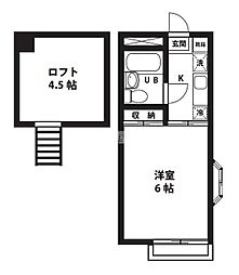 ハイツ.クラベリーナ 1Kの間取図画像