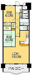 サントノーレ南末広 2LDKの間取図画像