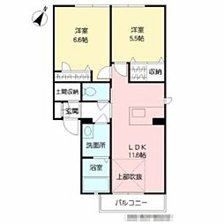 アトリエール1 2LDKの間取図画像