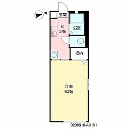 メゾン・ドゥ・マモール 1Kの間取図画像