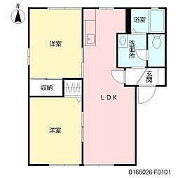 イースト6 2LDKの間取図画像