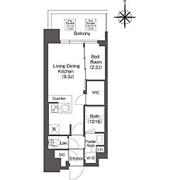 COMFORIA江坂江の木町Q 1LDKの間取図画像
