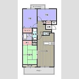 ツインピアA棟 3LDKの間取図画像
