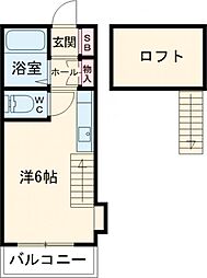 河和田ホームズ ワンルームの間取図画像