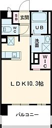フロンティアききつ2 ワンルームの間取図画像