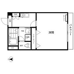 ハイツ東大手 1Kの間取図画像