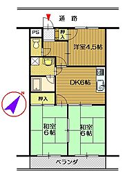 マンションOMI 3DKの間取図画像
