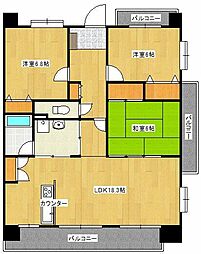 フロンティアエム 3LDKの間取図画像