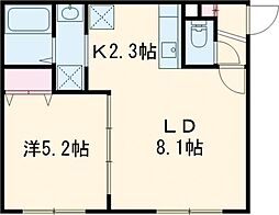 Satisfy 1LDKの間取図画像