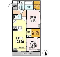 Gran Luxe 2LDKの間取図画像