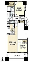 仙台パーク・ホームズ新寺公園 2LDKの間取図画像
