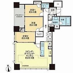 シティタワー宇都宮 3LDKの間取図画像