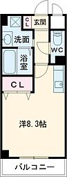 華の館 ワンルームの間取図画像