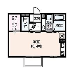 藤井ハイツナカヤシキ 1Kの間取図画像