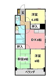 フルハウス235 3DKの間取図画像