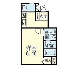 ホワイトステージ八王寺 1Kの間取図画像