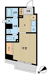 エポック45 1Kの間取図画像