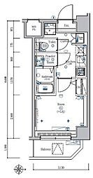 S-FORT川口並木 1Kの間取図画像