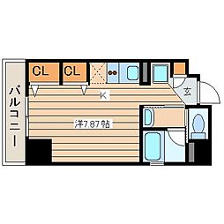 マイスターハウス川崎 ワンルームの間取図画像