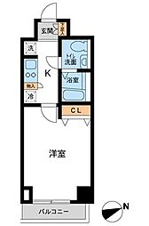 カッシア川崎レジデンス 1Kの間取図画像