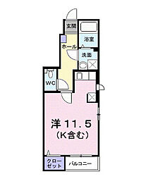 エスポワール ワンルームの間取図画像