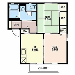 メゾン・ド・シャリテ3 2Kの間取図画像