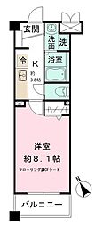 LEO伍拾伍番館 1Kの間取図画像