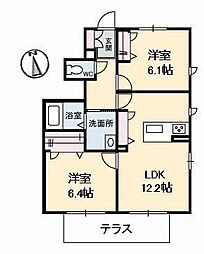 Polaris 2LDKの間取図画像