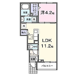 チェルシーテラス 1LDKの間取図画像