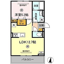 イルマーレ 1LDKの間取図画像