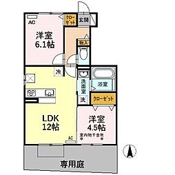 オーパスストーク 2LDKの間取図画像