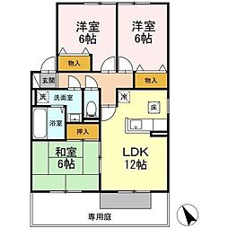 アムール舞の里A 3LDKの間取図画像