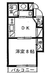 ライフステージ21青梅 1DKの間取図画像