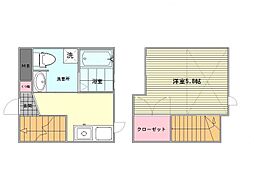 ラ・クラッセ飯倉1 1Kの間取図画像