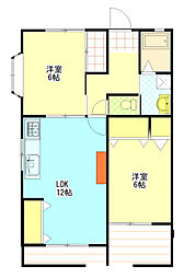 ガーデンコート 2LDKの間取図画像