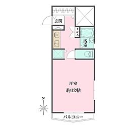 Ceria大倉山 ワンルームの間取図画像